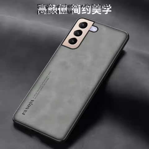 For Samsung Galaxy S21 5G G991B Case PU Leather Surface Hard PC Back Cover Shockproof Matte Phone Case for Samsung S21 5G G991N