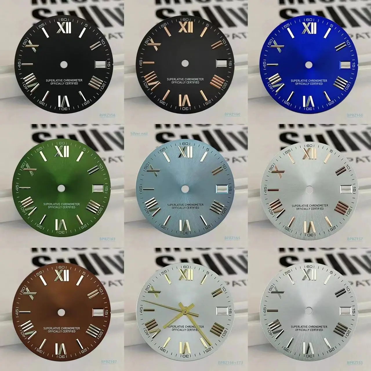 

28.5mm Roman numerals S Logo dial suitable for NH35 NH36 movement watch accessories repair tool 29mm s Roman dial NH35 movement