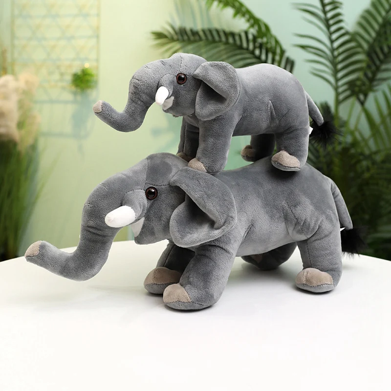 30/40cm grey simulation cute elephant plush toy for both men and women made of cotton for children's birthday gifts