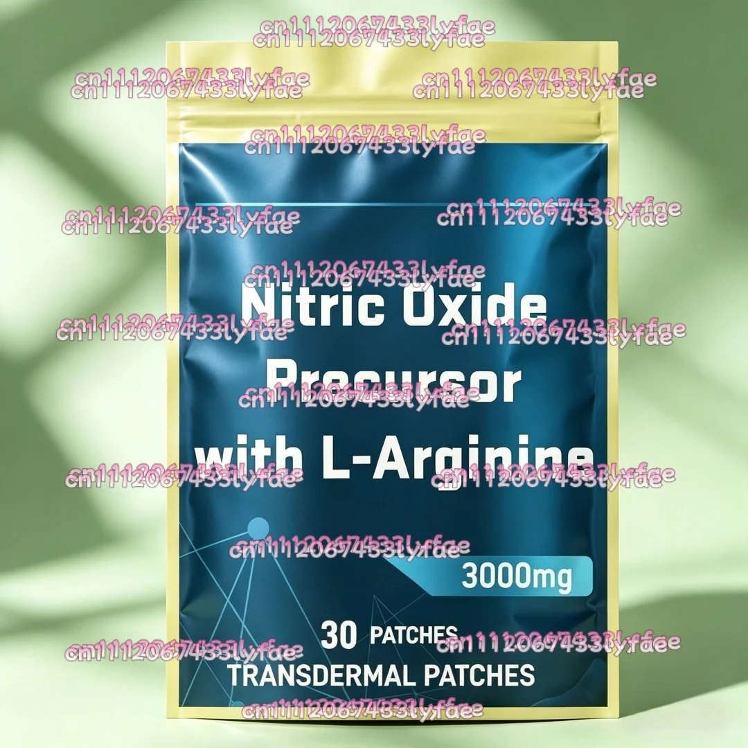 30 Patchs Transdermiques de L-Arginine, Oxyde Nitrique pour la Circulation, l'Endurance, l'Énergie, la Vigueur, Soutien aux Performances Sportives