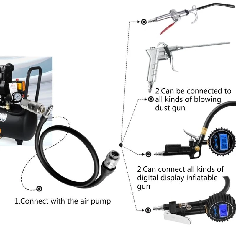 

A2UC Motorcycle Car Car Tire Air Pultrator Pullator Slawlate Advension Advension Adapter Adapter Bocking Air Cust-On Connection