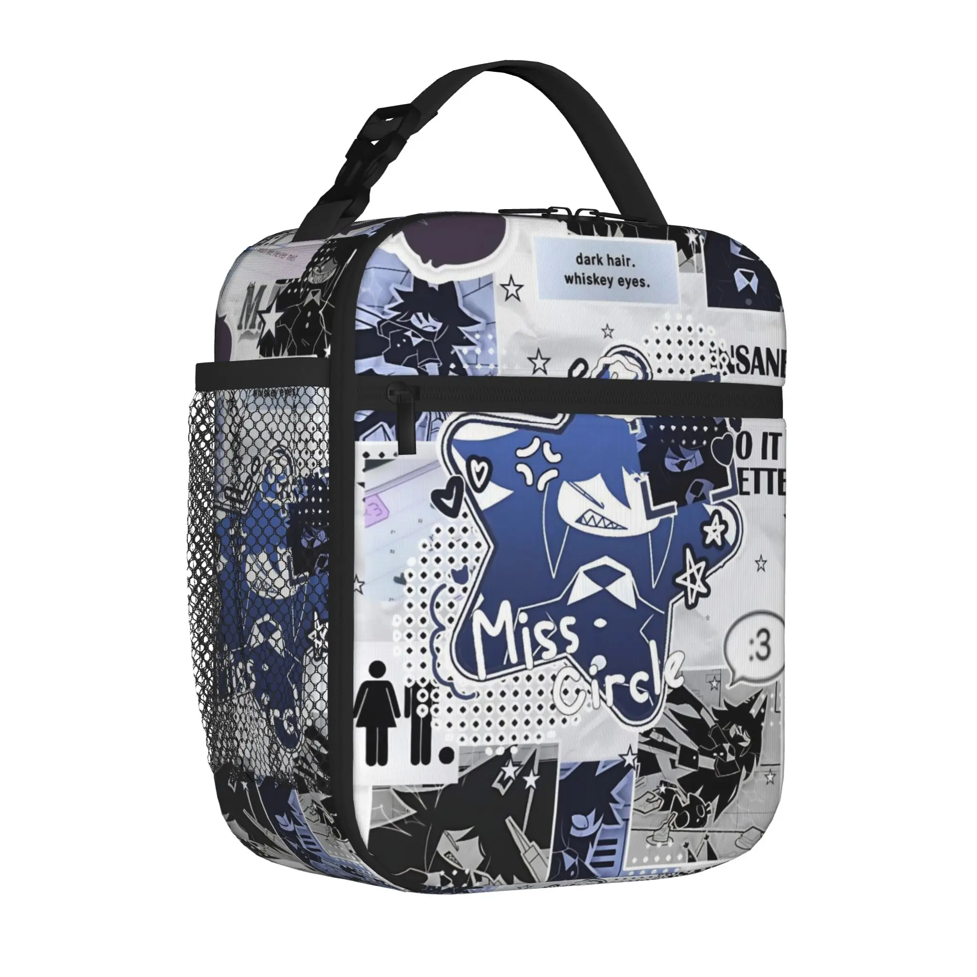 Fundamental Paper Education Miss Circle Insulated Lunch Tote Bag School Office FPE Portable Cooler Thermal Men Women Bento Bags