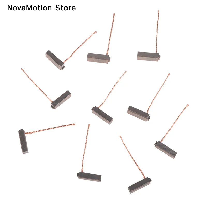 [NM]10Pcs 5*7*19mm Electric Generator Carbon Brushes Car Alternator Power Tools Car Regulator Low Copper[NM]