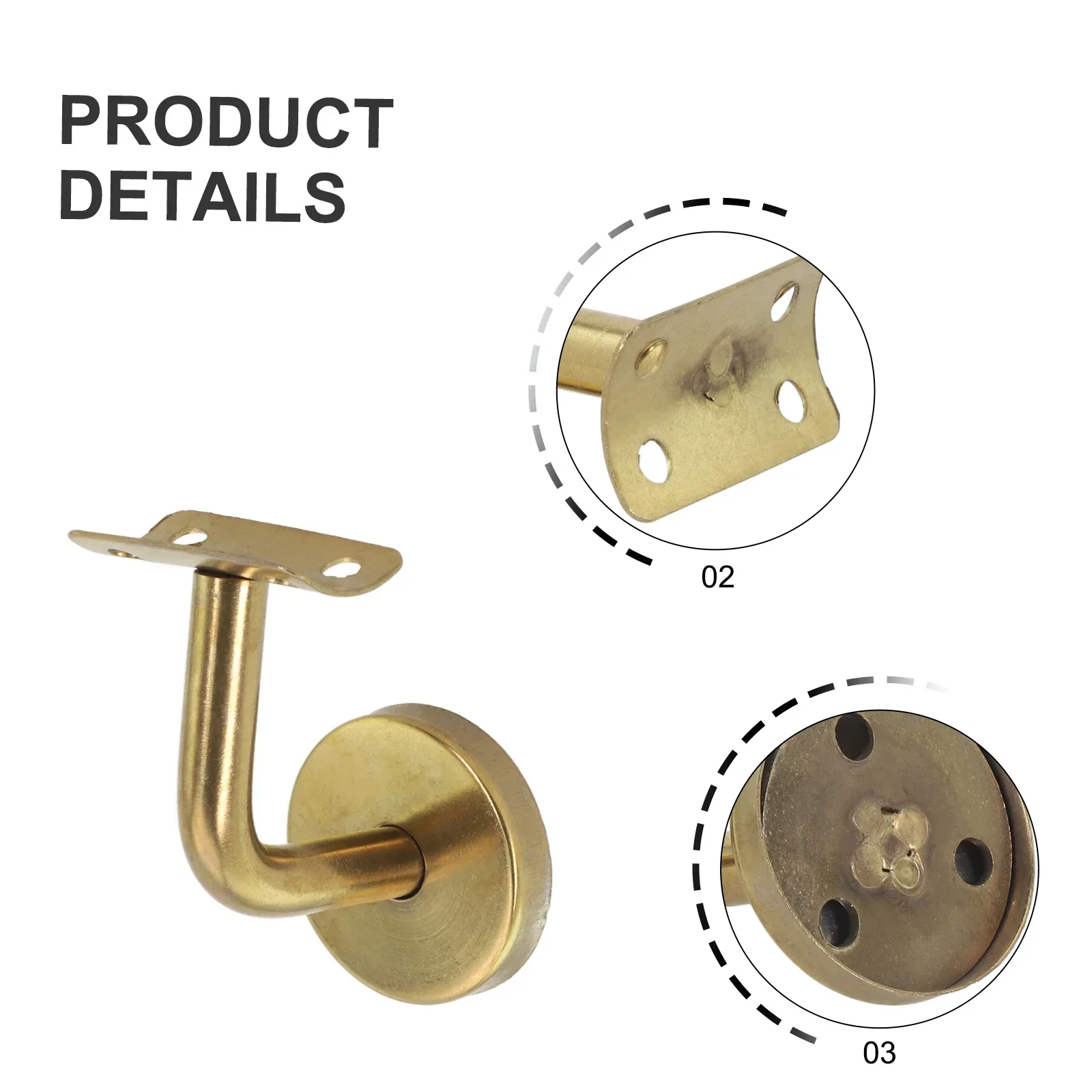 Brightness Of Your Monitor Gold Handrail Polished Chrome Modern Appearance Not Easy To Rust And Corrode High Quality