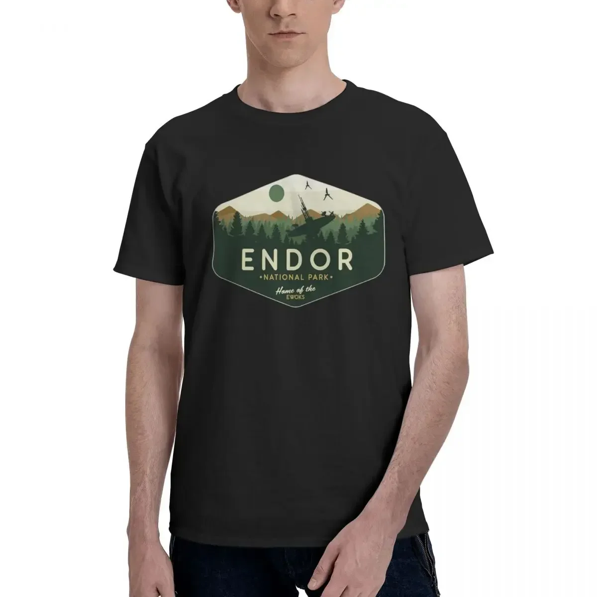 Endor National Park Home Of The Ewoks 100% Cotton T-shirt Male Fashion T Shirts Men O-Neck Short Sleeve S-6XL