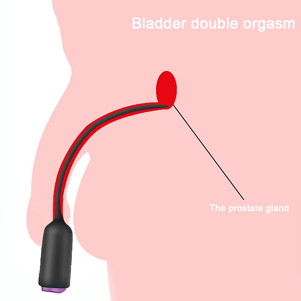 Urethral Catheter Dilator Sounding Vibrator Sex Toys For Men Horse Eye Stick Penis Stimulator Urethral Plug Male Masturbator