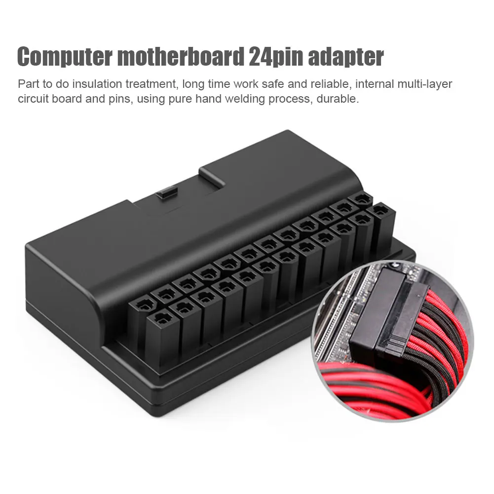 ARGB ATX 24 Pin to 90 Degree Power Plug Adapter Mainboard Motherboard Power Supply Cable Connectors PC Case DIY Accessories