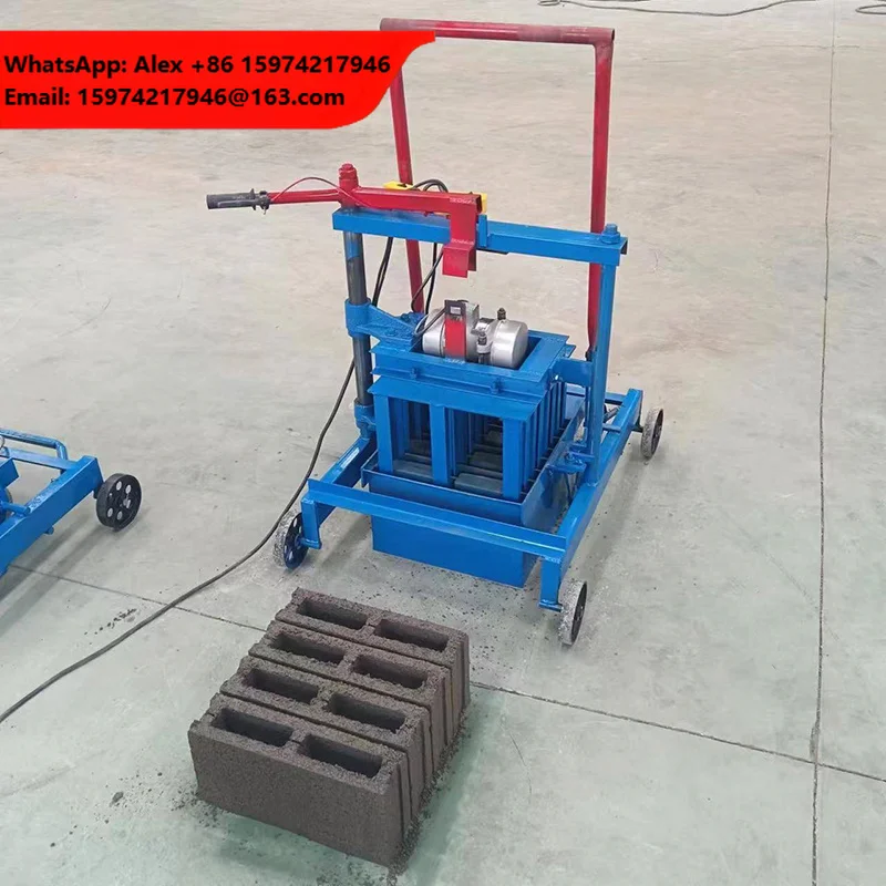 Hot Sale Widely Used Small Scale Manual Block Concrete Hollow Block Making Brick Machine Includes One Set Of Molds
