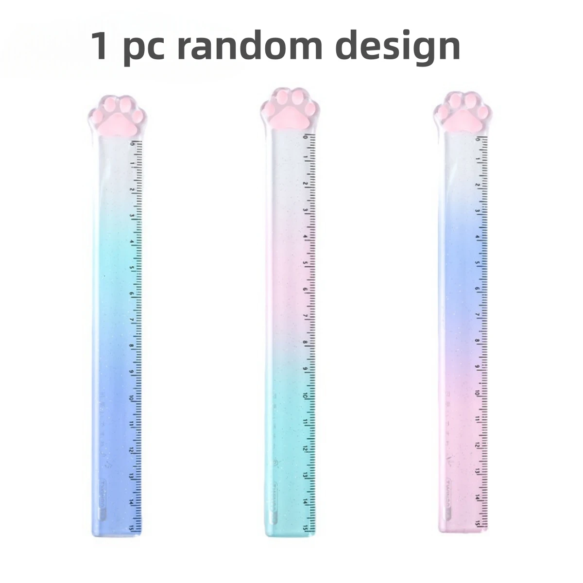 Cat Claw Gradient Straight Ruler (Kawaii) image
