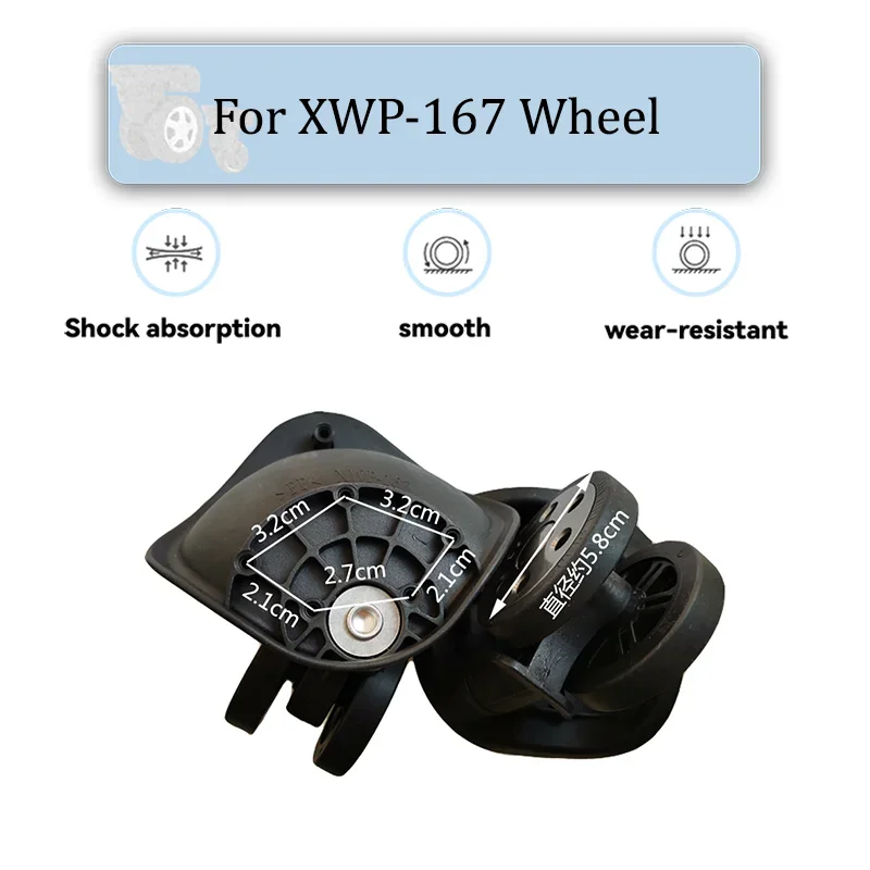 

For XWP-167 Universal Wheel Replacement Easy to Install Travel Luggage Wheel Accessories Push And Pull Smooth Silent Wear