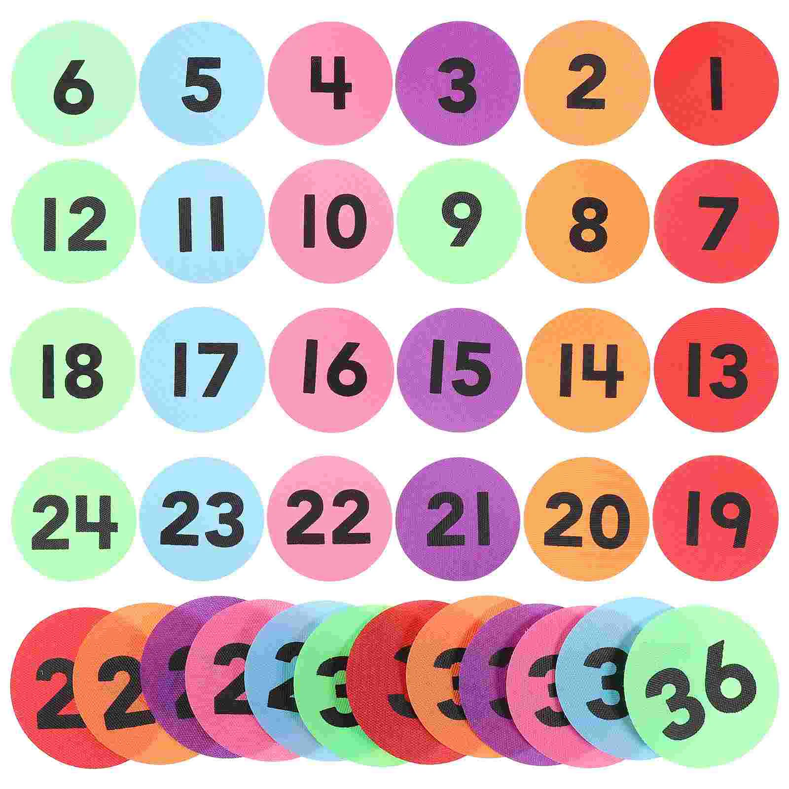 

36 Pcs Children's Number Rug Carpet Dots for Game Toddler Activities Floor Classroom Supplies Teachers Elementary Markers Nylon