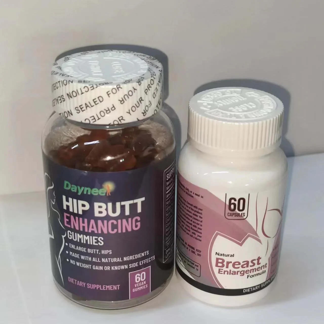 

1 set of buttocks gummies+chest capsules to prevent sagging and maintain a straight and plump appearance