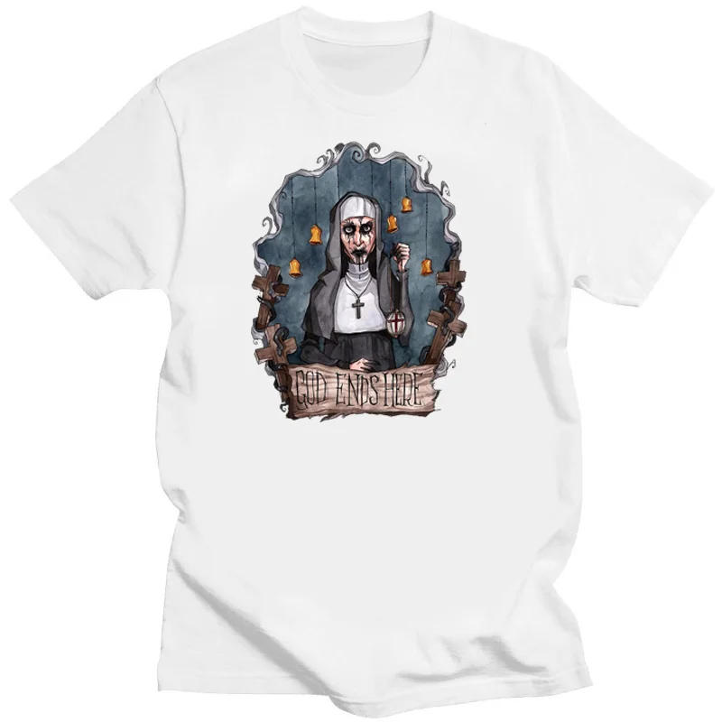 Sex Bad Nun Print Men Women Tshirt Creativity Unholy Evil Nun Summer T Shirt  Fashion Male Short Sleeve Loose Hip-hop Tee Tops