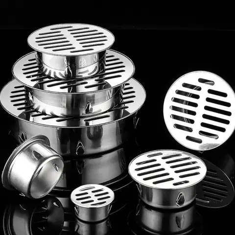 발코니 배수 지붕 라운드 바닥 배수 커버 비 파이프 캡 주방 욕실 부품에 대한 스테인레스 스틸 헤어 폐기물 수집기