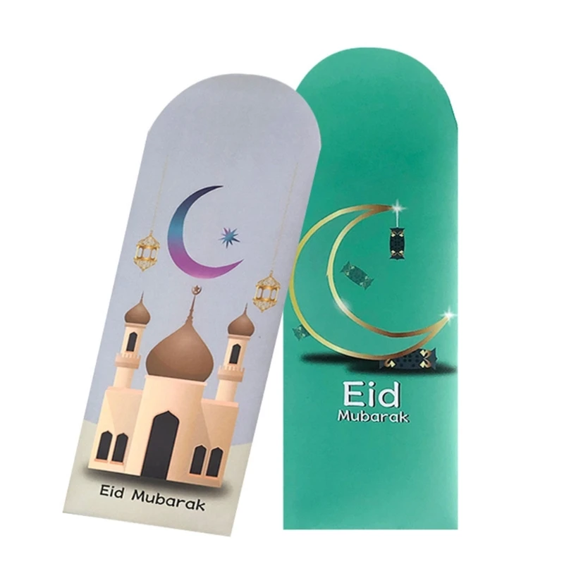 6PCS Muslim Cash Gift Envelopes,Money and Gift Card Holders for Kids Eid Envelop Dropship