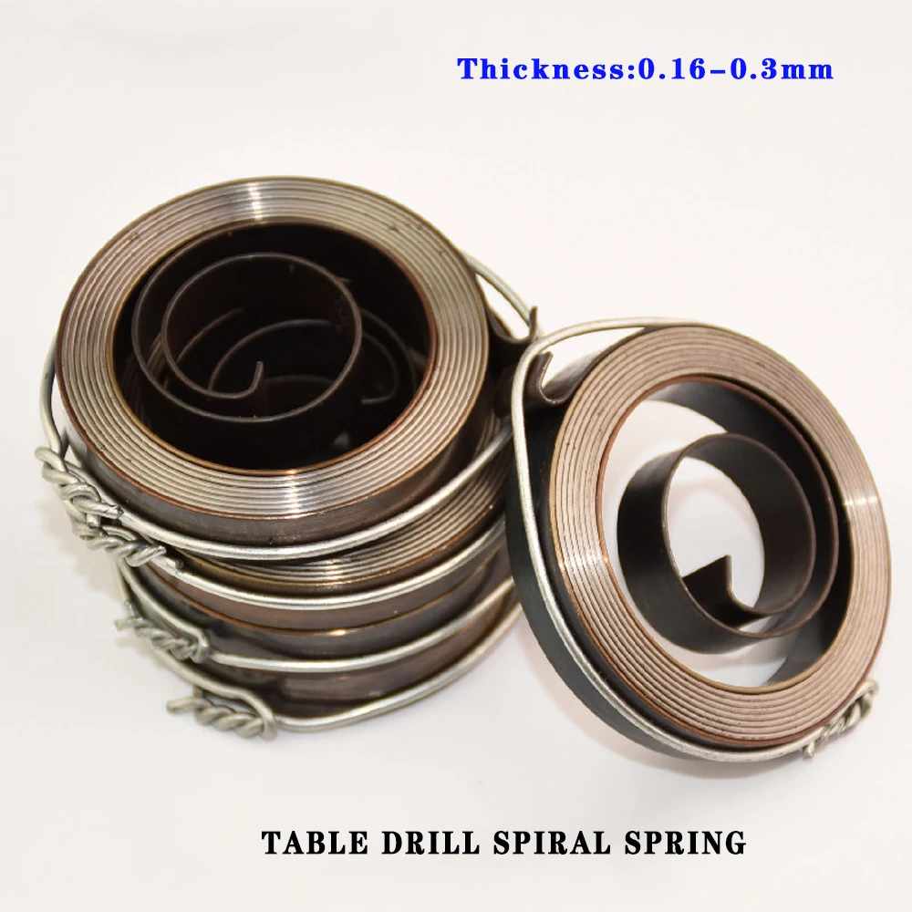 1/2Pcs 0.16mm-0.3mm Thickness 250mm-4600mm Length Spiral Flat Wire Coil Torsion Spring Constant Force Extension Springs