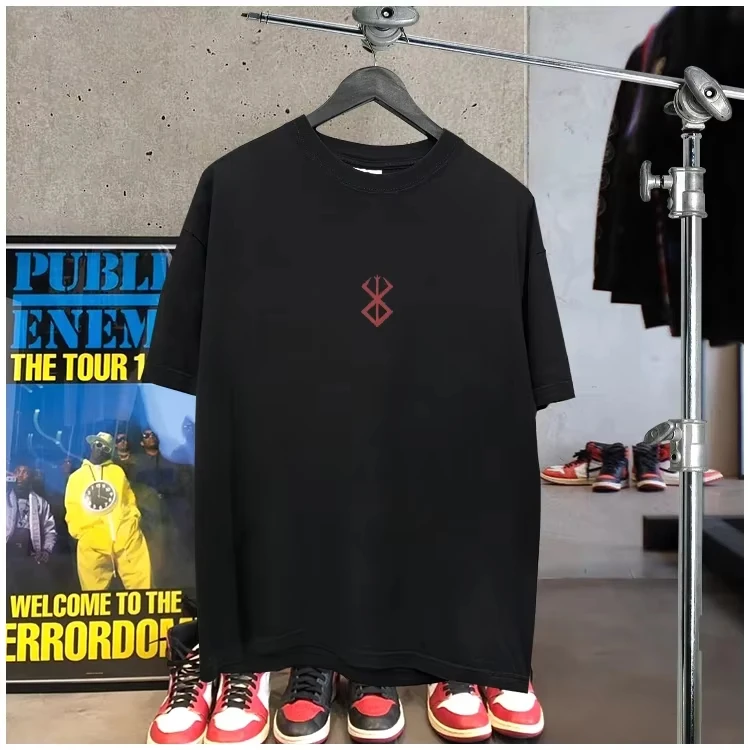 تي شيرت Griffith Swordwind Legend بأكمام قصيرة من القطن الخالص فضفاض ريترو أمريكي ستريت للرجال والنساء على حد سواء تي شيرت جرافيك #2