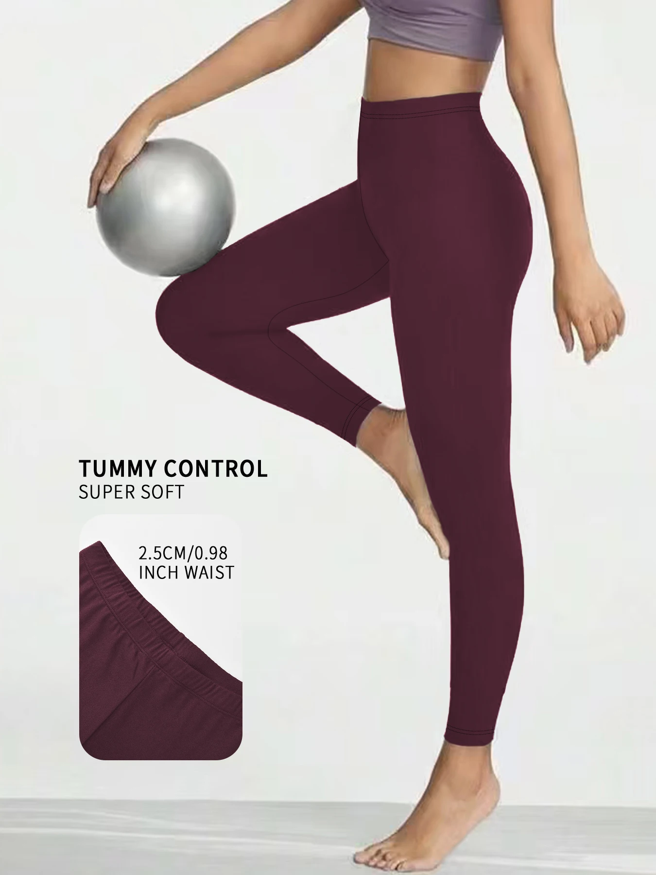 Women'S Super Soft Leggings,High Stretchy No See Through  Pants，for Casual Attire, All-Season