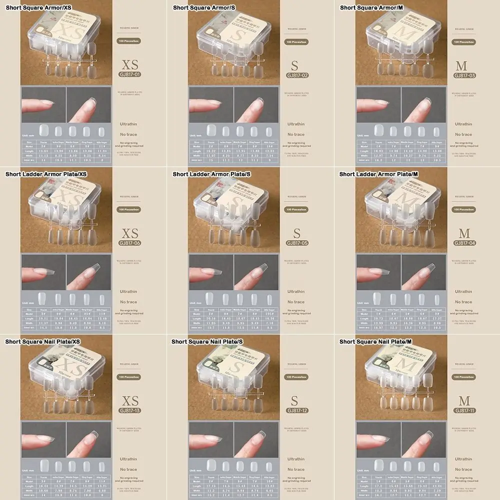 새로운 100개/박스 가짜 네일 팁 중간 짧은 디자인 무광택 마감 프레스 온 네일 매니큐어 도구 광택 없음 가짜 네일 DIY 네일
