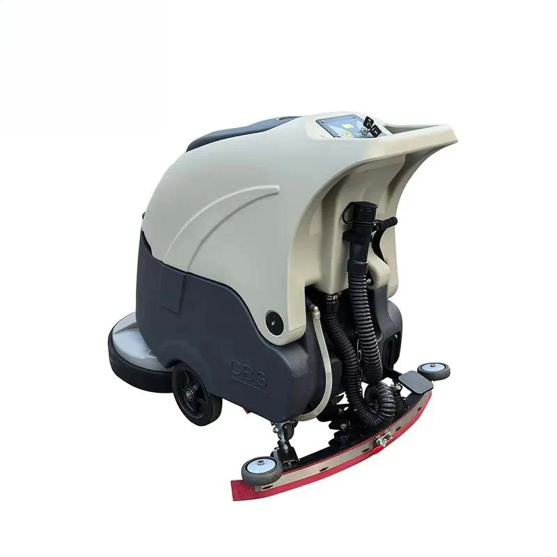 550W Electric Floor Scrubber 50L Battery Powered Automatic Cleaning Machine for Concrete Vinyl Marble Tile Industrial Use
