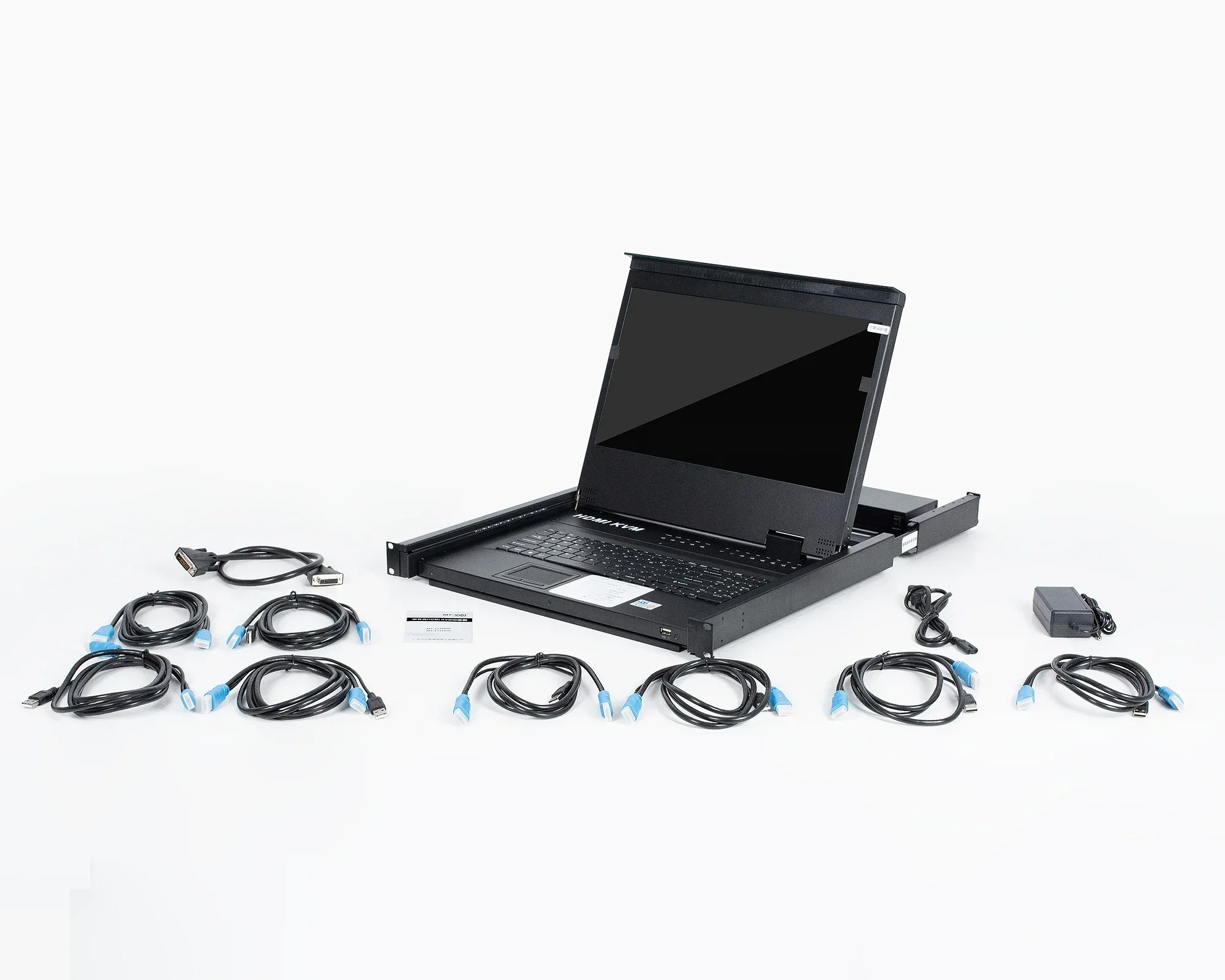 متوفر في المخزون 17.3 بوصة LED HDMI KVM وحدة تحكم 8 منافذ، MT-VIKI 1920*1080 درج KVM لرف الخادم 1U 19 بوصة، 17.3 بوصة LCD HDMI KVM #5