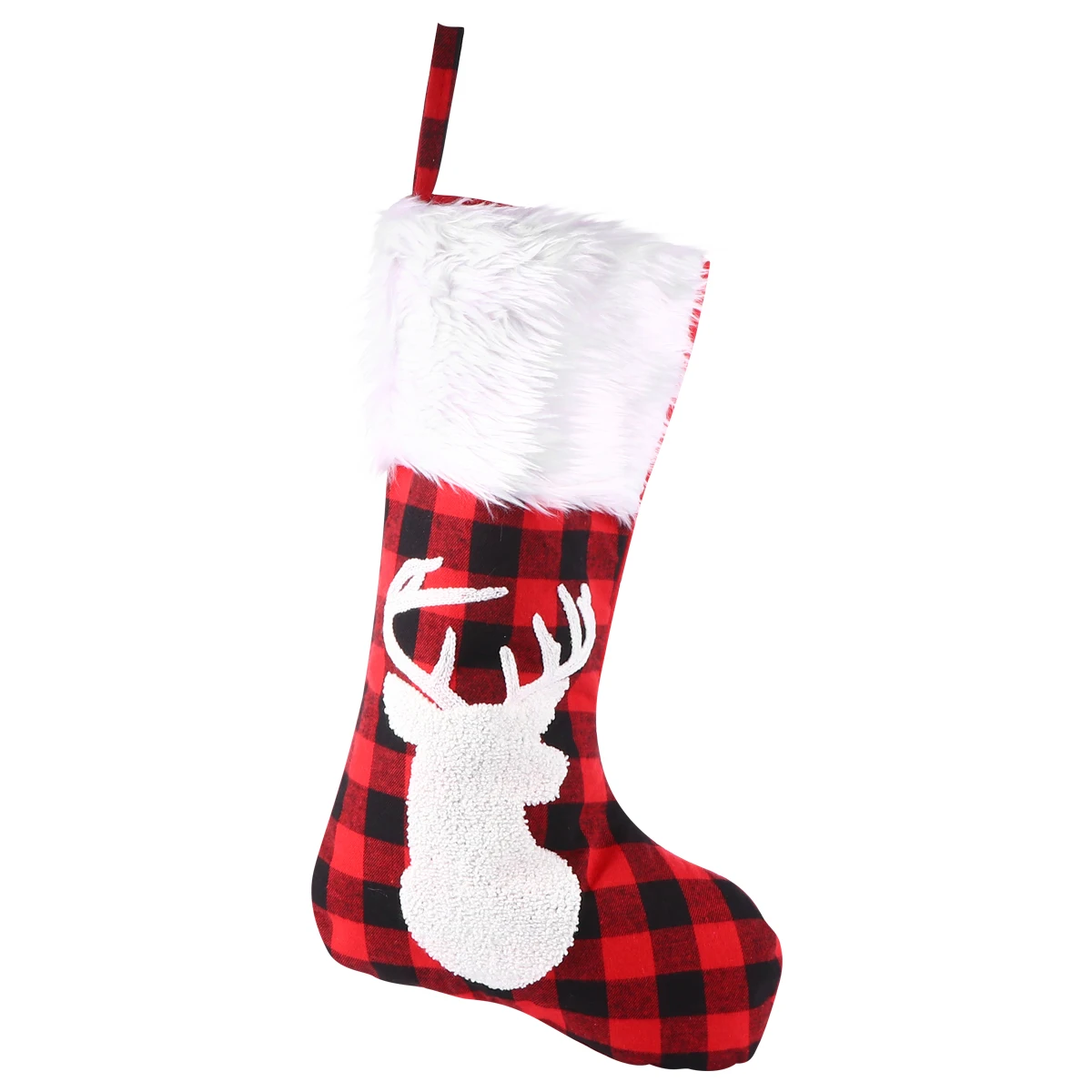 

Christmas Gift Bag Socks Reusable Fabric Stocking Candy Hanging Pouch Party Holiday Decoration Santa Sock Tree Children