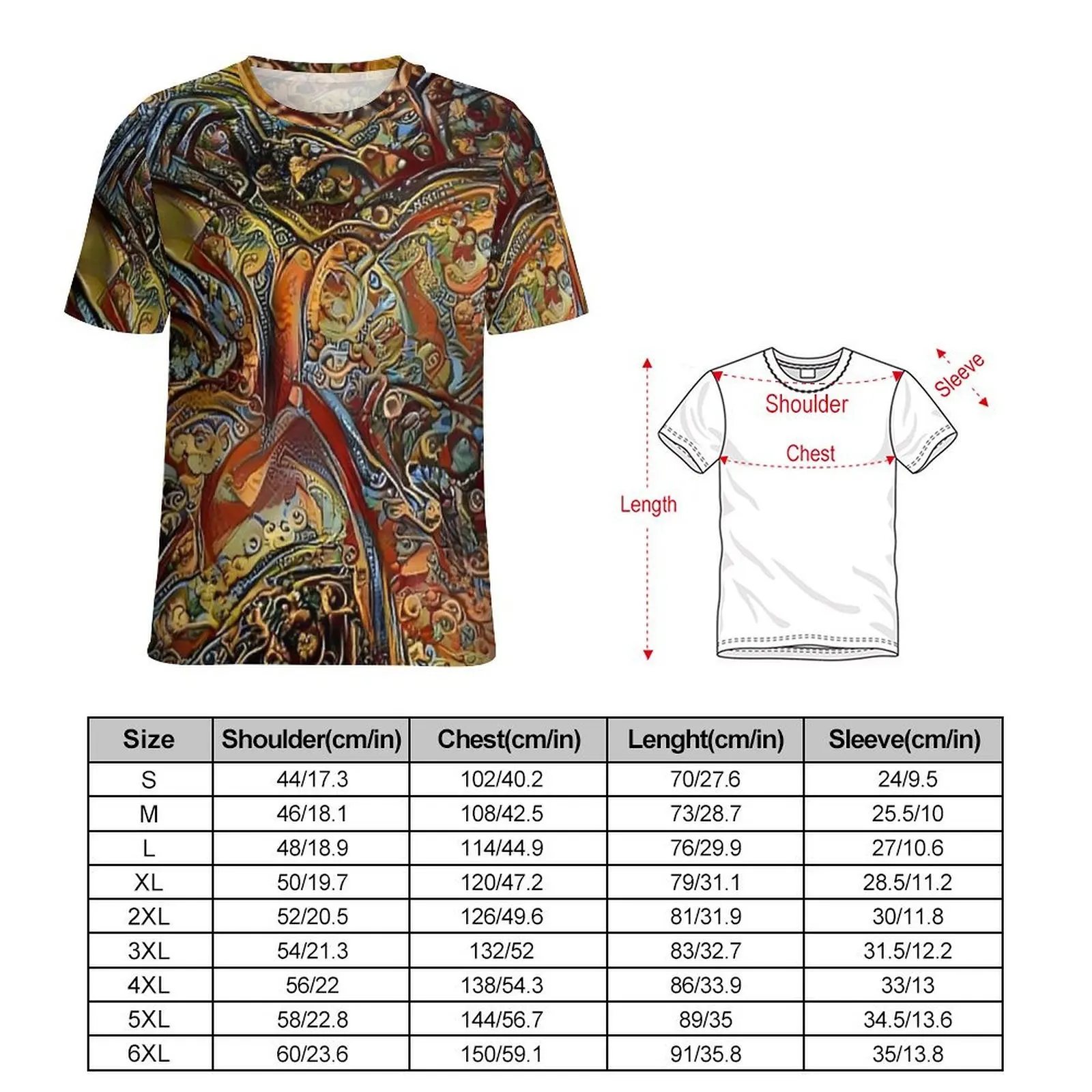 Big Size T Shirt Beach Vintage Relief Abstract Texture Print T-Shirts  Casual O-Neck Tshirt Couple Hip Hop Custom Tops