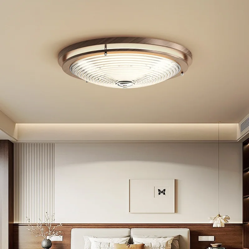 Middle Ages Retro Rotundity Ceiling Light Atmoshere Household Living Room Restaurant Hotel Bedroom Study Eye Protection LED Lamp