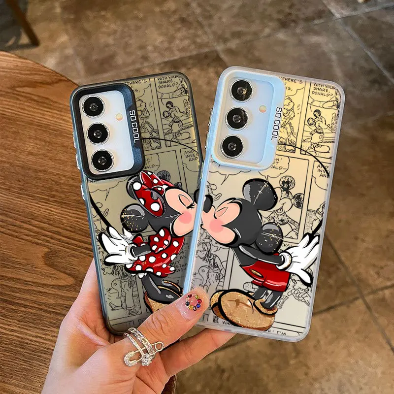 Phone Case For Samsung A06 A12 A13 A14 A15 A16 A23 A24 A25 A26 A33 A34 A35 A36 A52 A54 A55 A56 Disney Mickey Minnie Love