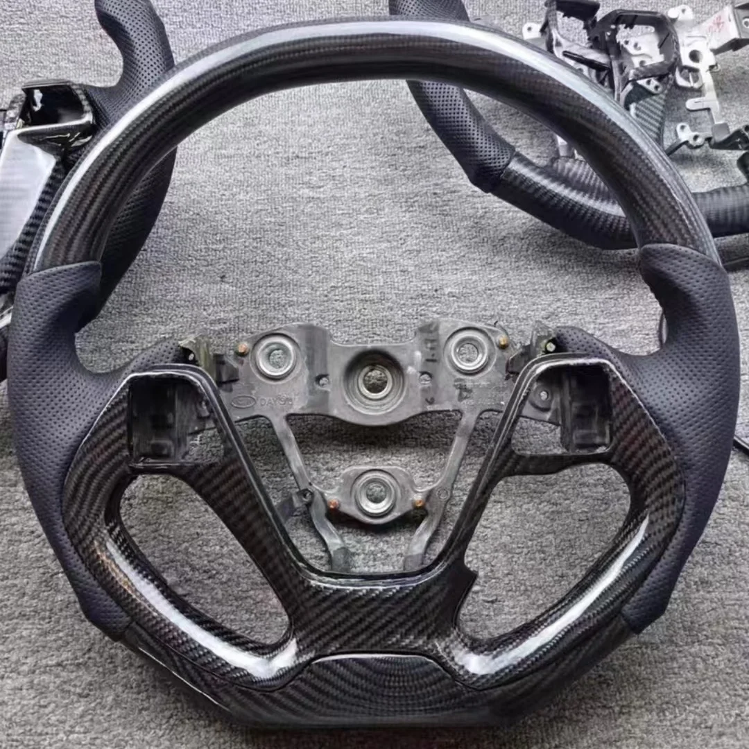 

Replacement Real Carbon Fiber Steering Wheel with Leather for Kia K3 2013-2018