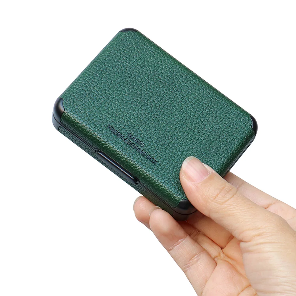 Lichee Leather Case and Portable Pack Cigarette Box for IQOS Iluma Prime Cover Bag Cases Holder Pouch Protective Accessories