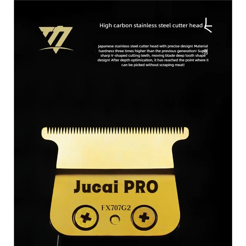 JUCAI PRO F7878 محرك كهربائي احترافي بدون فرشاة 7200 دورة في الدقيقة، قريب 0 مسافة شفرة تسليم شفرة احتياطية محل الحلاقة