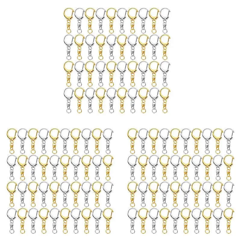 

Набор фурнитуры AB46-300: D-образные кольца-карабины с соединительными кольцами, металлические разъемные кольца для ключей с цепочкой для рукоделия и изготовления подвесок своими руками