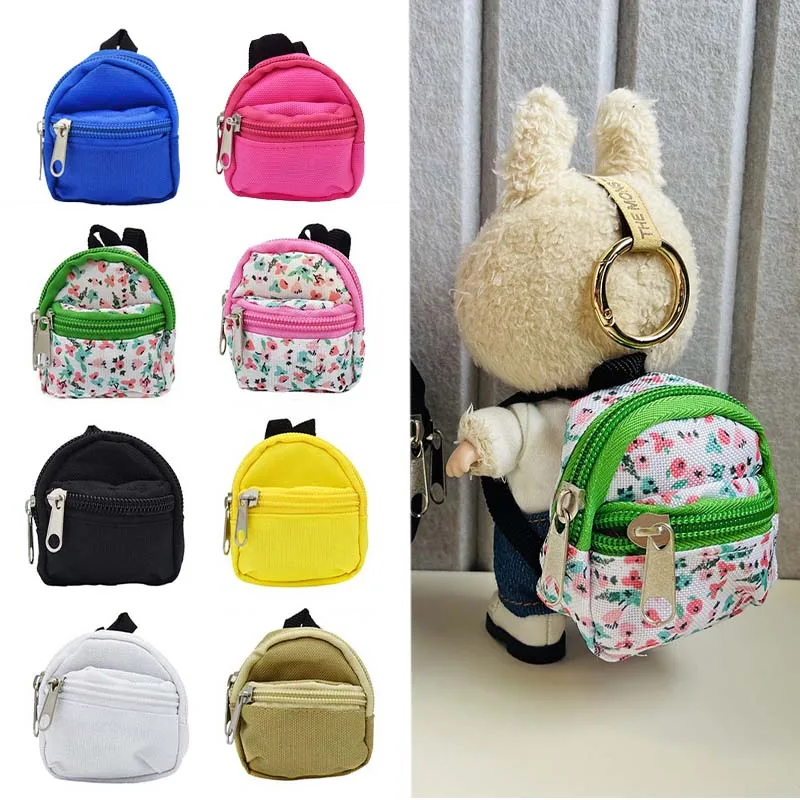 Mini Doll'S Backpack Accessories 15-17cm Ropa Labubu Idol And 10cm Cotton Doll 1/6 BJD Backpack Handmade  Labubu Accessories