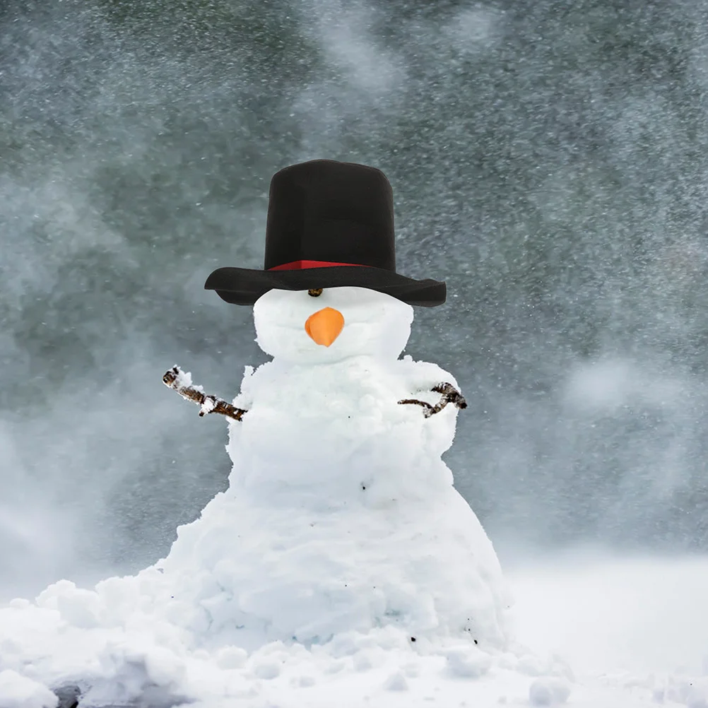 Conjunto de decoración de sombrero de muñeco de nieve para niño y bebé, Kit de accesorios de maquillaje, adorno de tela, adornos de Navidad, bricolaje