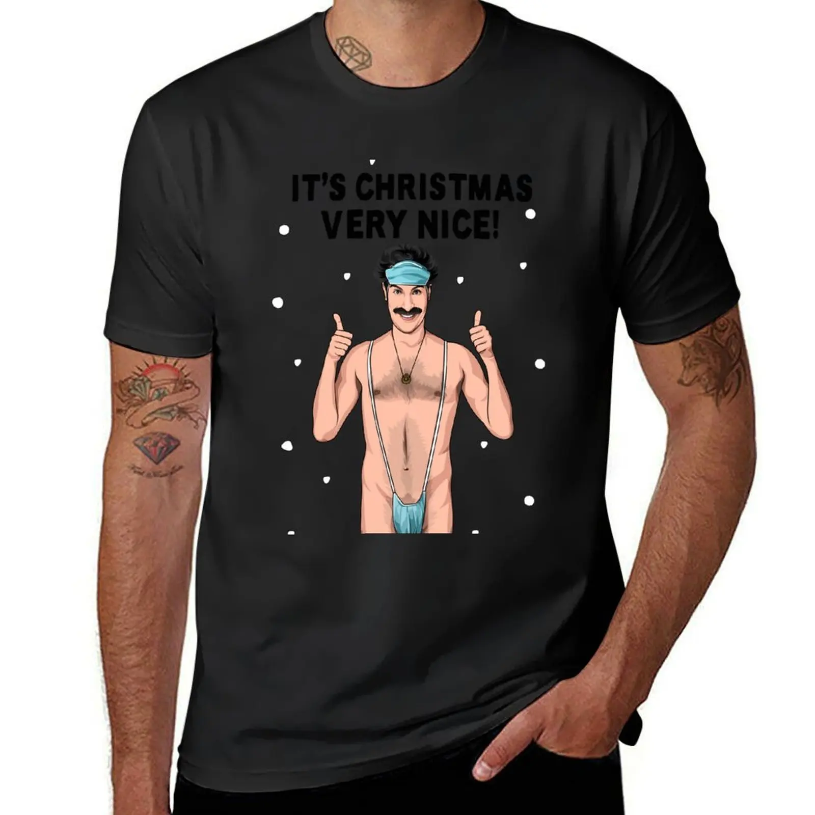 Borat Christmas Merch T-Shirt funnys oversized slim fit t shirts for men