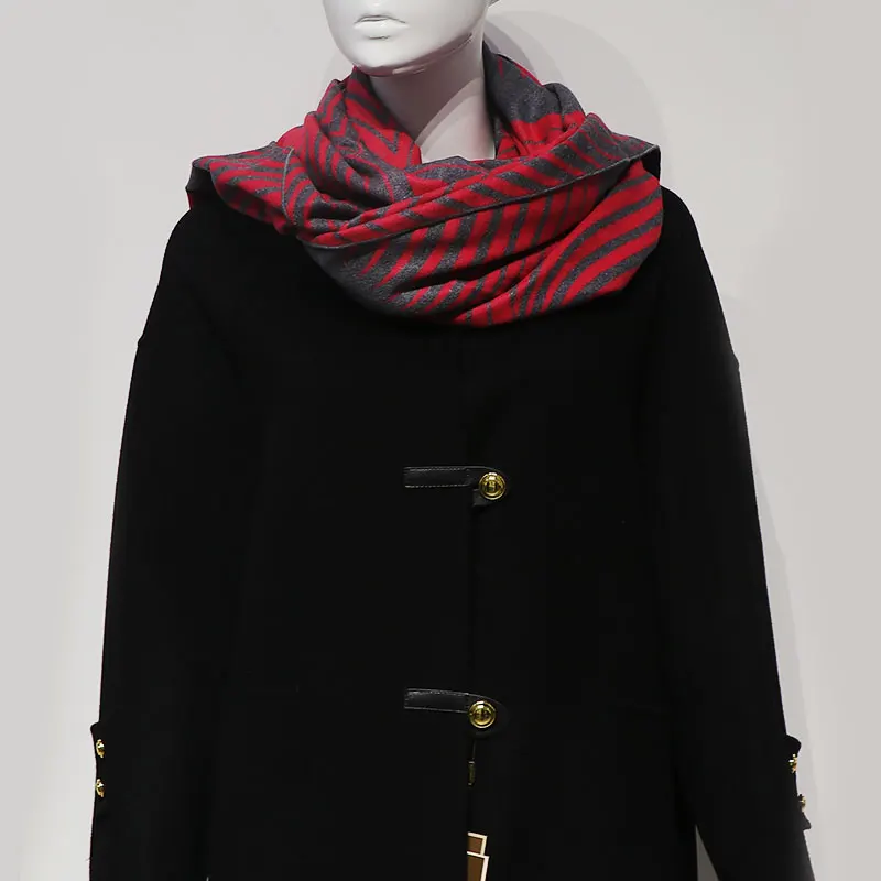 Christmas and New Year Gift Silk Brushed Red Scarf Men's High-End Noble New Scarf Lightweight Scarf