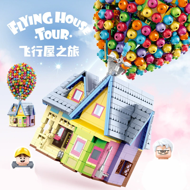 

MOC Creativity 2008pcs Balloon House Constructor Building Blocks Bricks Street View Model Assembling Toys for Children Gift Set