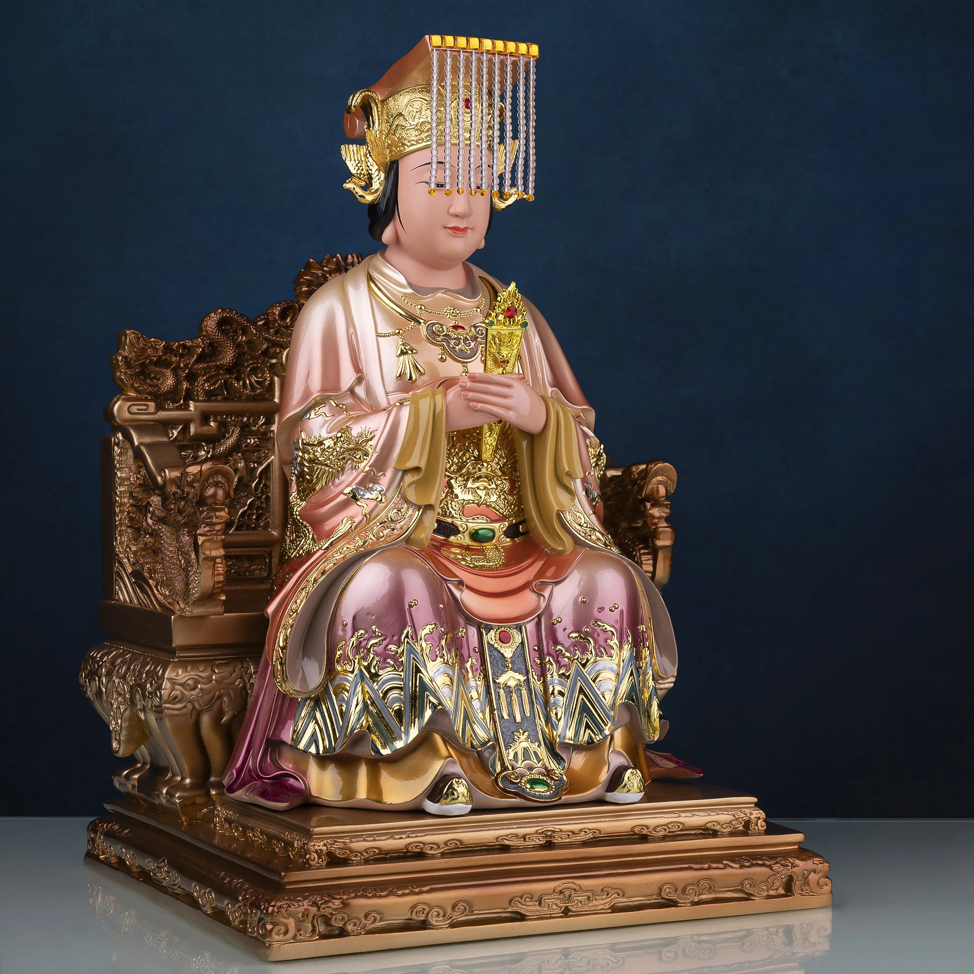 Southeast Asia Buddhism HOME temple High grade Goddess MAZU GUAN YI Patron saint Buddha statue bless safety health good luck