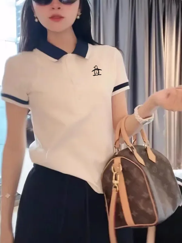 

Summer new golf jacket, fashionable and casual business Polo shirt, women's golf short-sleeved T-shirt
