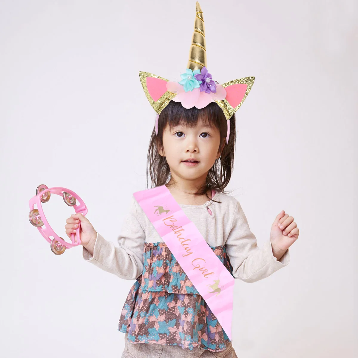 

Pink Headband Birthday Party Decoration Favors Girl Unicorn Themed Supplies Child