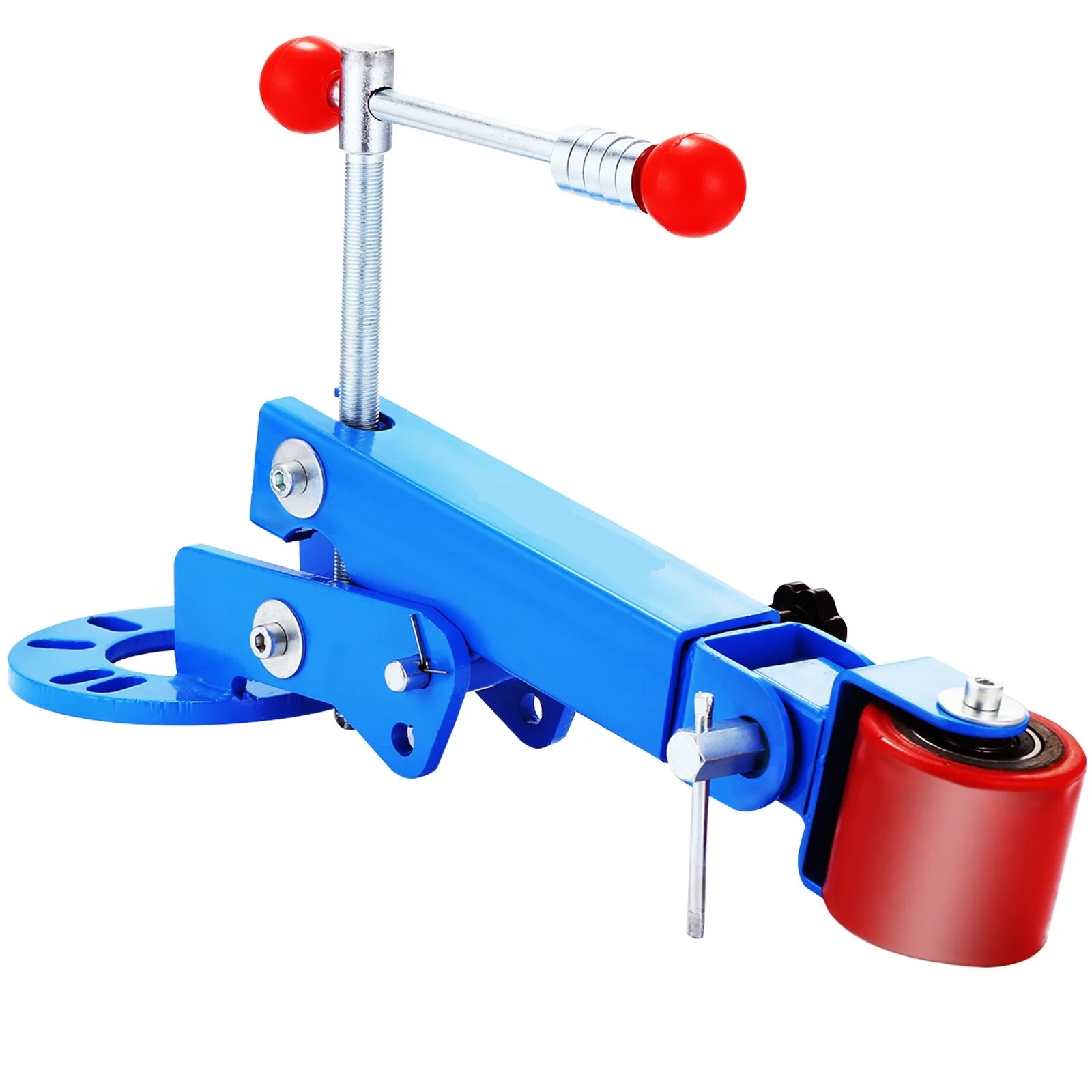 180° Car Fender Roller Reforming Tool with Adapter Plate for Most Vehicles Light Truck with 4 or 5 Lugs Fender Tire Repair