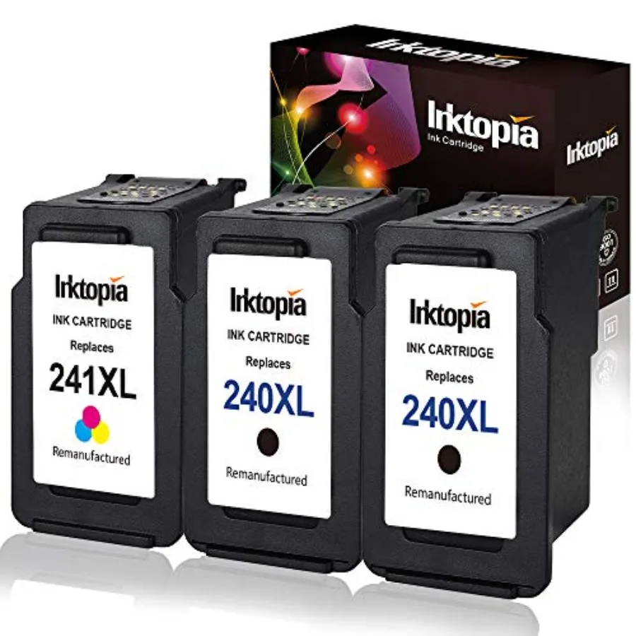 

Remanufactured Ink Cartridge Replacement for Canon PG-240XL CL-241XL 240 XL 241 XL 2 Black1 Color for PIXMA MG3620 MG3600 MG352