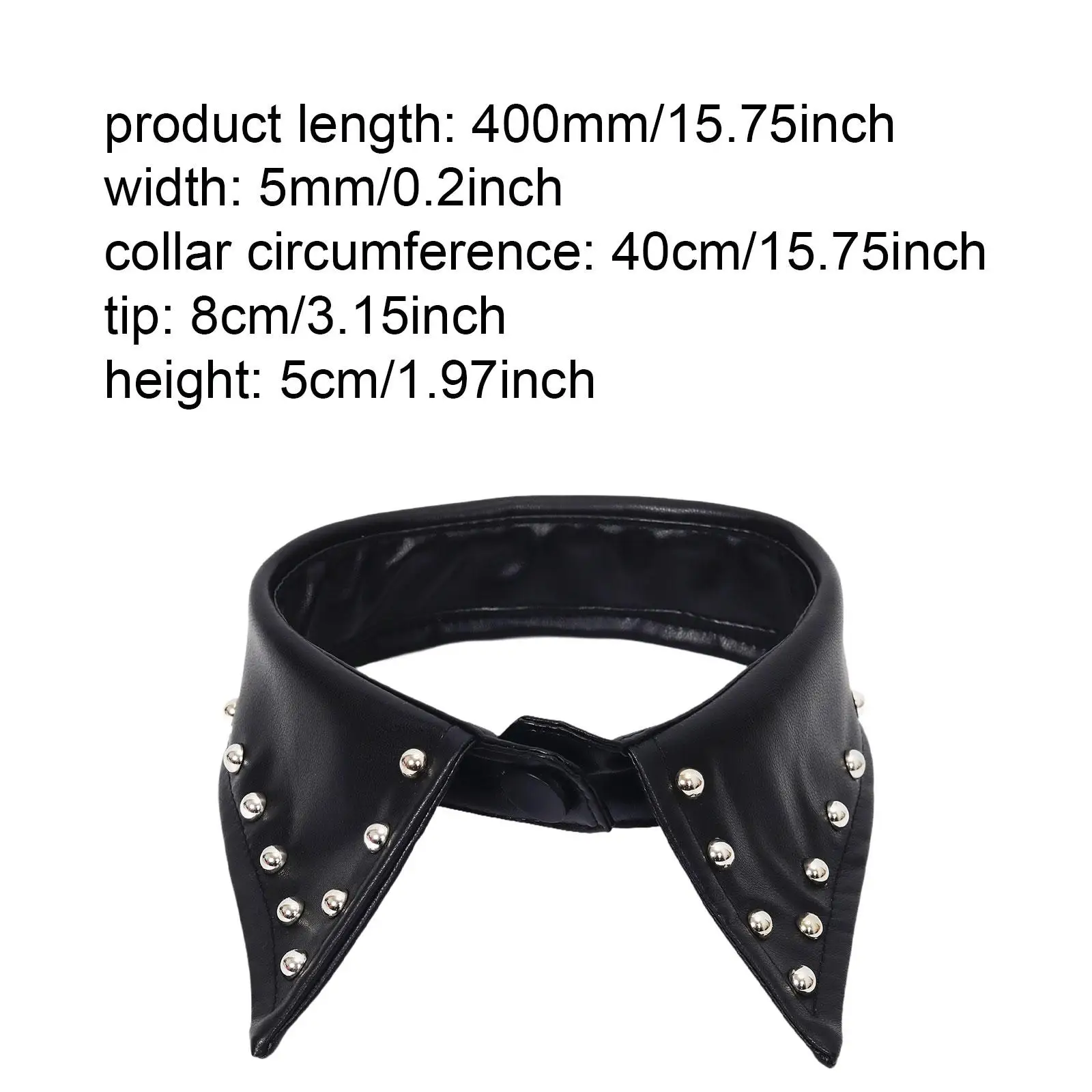 フェイクカラー エレガント ファッション 装飾 PUレザー 取り外し可能 ショール ラペル ネックウェア チョーカー 衣類 ブラウス アパレル シャツ ギフト用