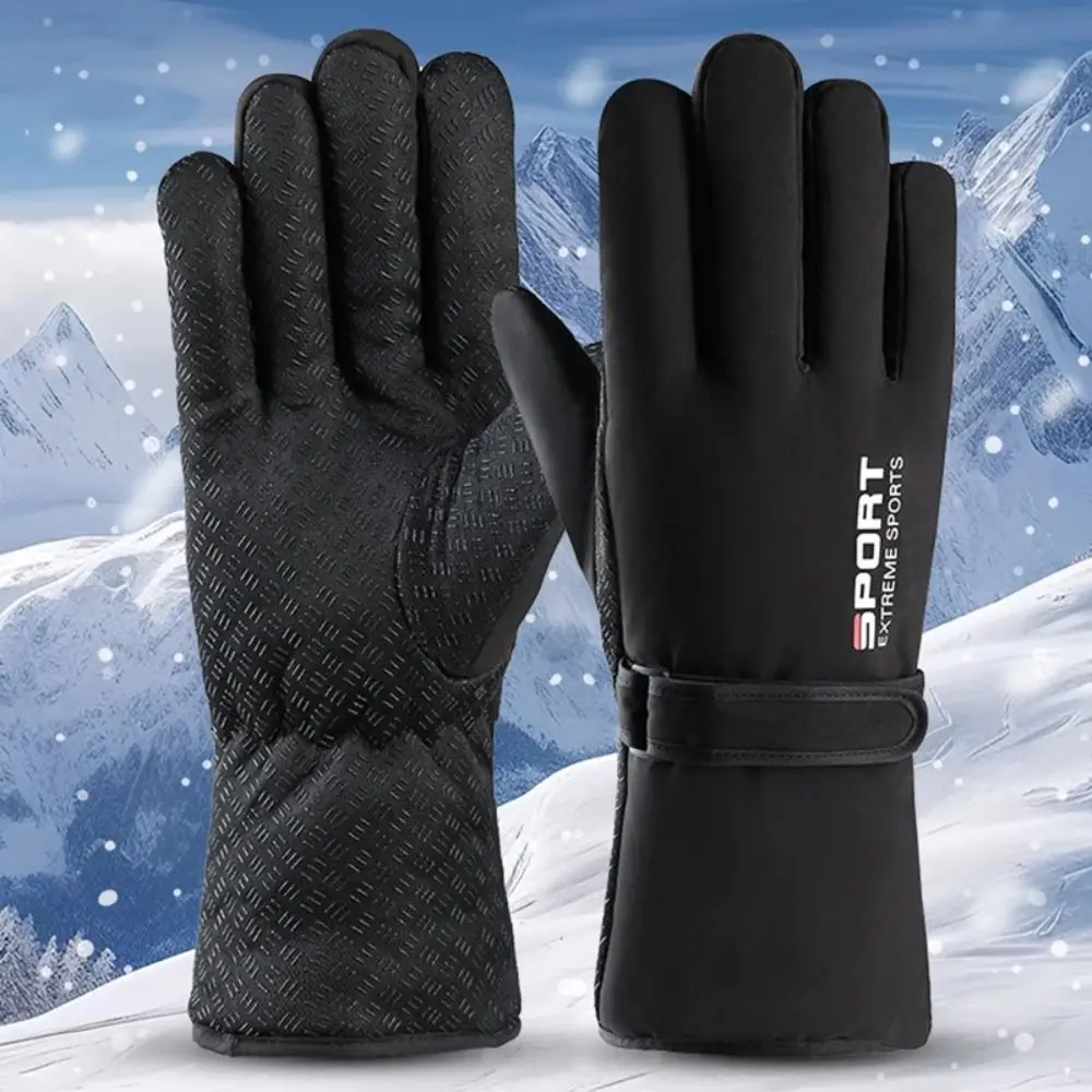 Fashion Multifunction Winter Ski Gloves Keep Warm Windproof Men Mittens Korean Style Thermal Driving Gloves Female