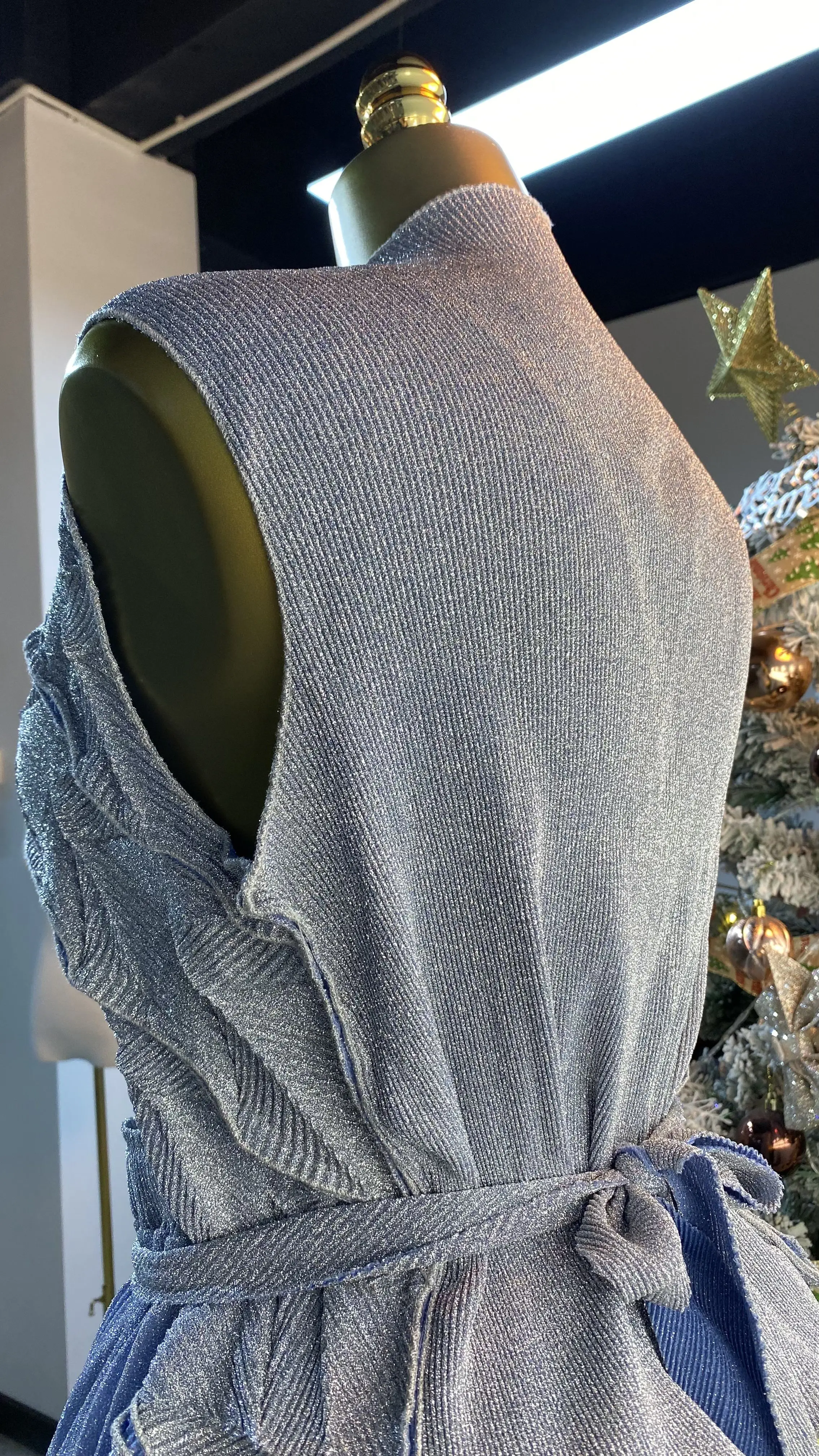 2025 Spring Sexy Street Wear Women's Boutique Sleeveless Irregular Top and Wide Leg Pleated Pants 2-Piece Set-GZMM213