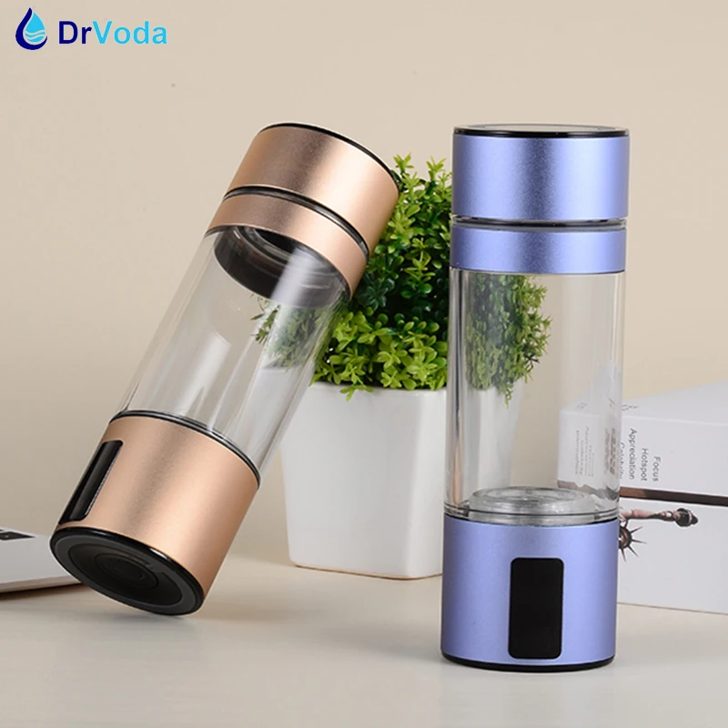 DrVoda Molecular Hydrogen Generator Water Bottle 5000ppb H2 Cup Flask Alkaline Ionizer Portable Hydrogen Water infuser Maker