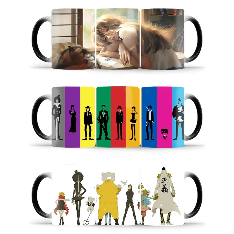 Color Changing Mug Cartoon Anime Belle Cup Mugs Glass Birthday Party Memorial Day Present Mug for Tea Cups Personalized Gifts