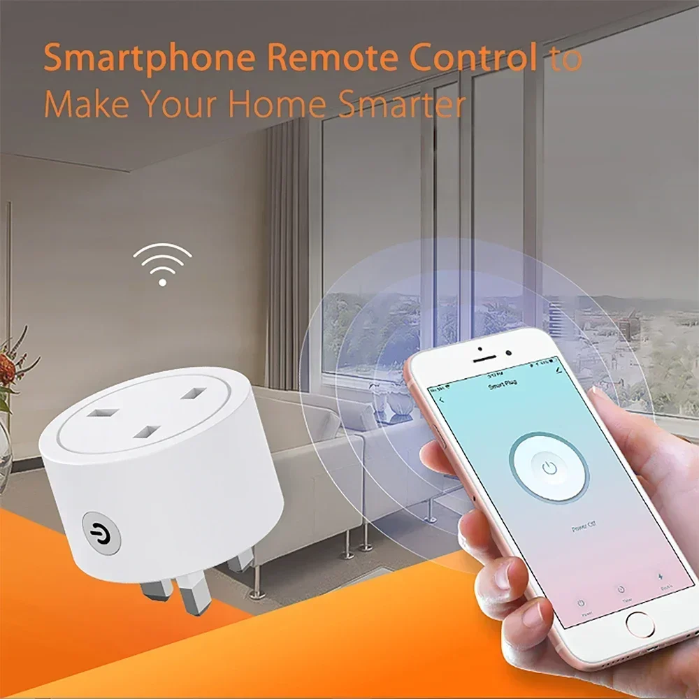 Zigbee Smart Plug 16A UK Socket Works With Alexa Google Home Energy Monitor Timer Remote Control for Electrical Sockets Tuya APP