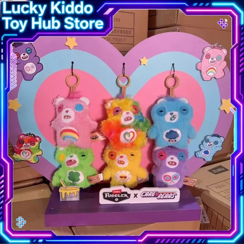 

Original Fuggler X Care-Bears Ugly Cute Bear Plush Keychain Blind Box Bag Charm Collectible Trendy Toys For Adult Collectors